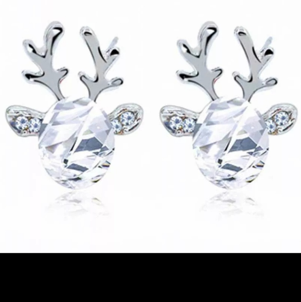 Reindeer earrings, Christmas earrings, jewelry - Picture 2 of 3